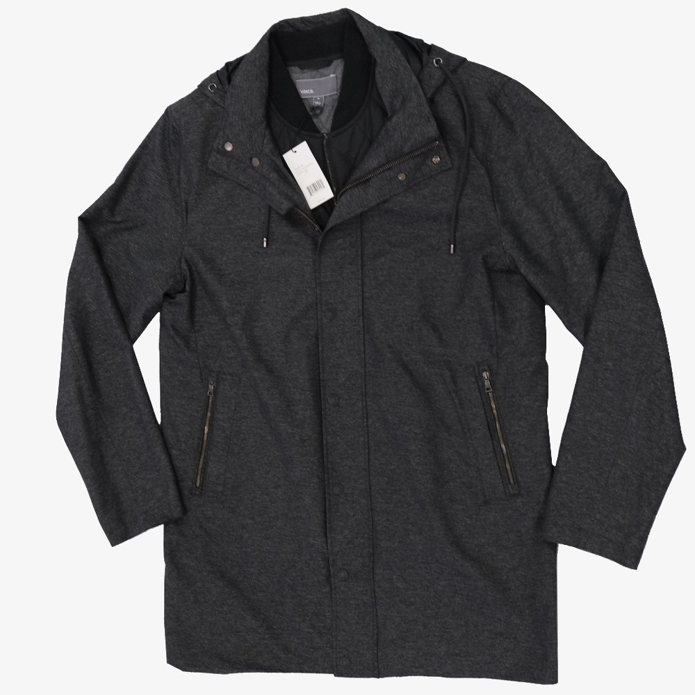 Vince Melange Twill Layered Jacket & Vest